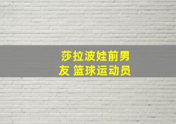 莎拉波娃前男友 篮球运动员